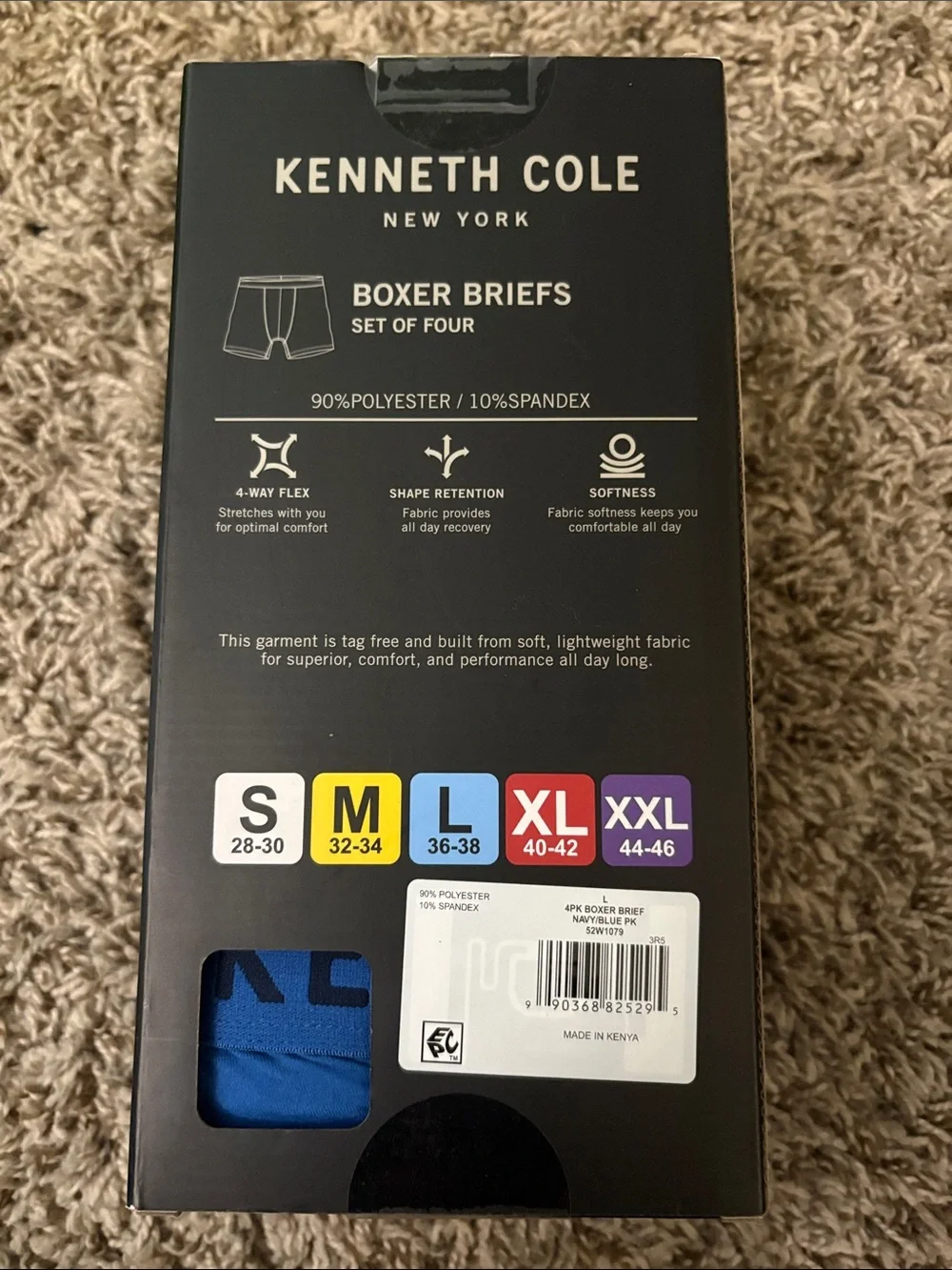 Kenneth Cole Men's 4-Pack Boxer Briefs Flex Micro
